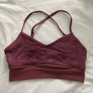 Alo yoga dusty rose sports bra size small